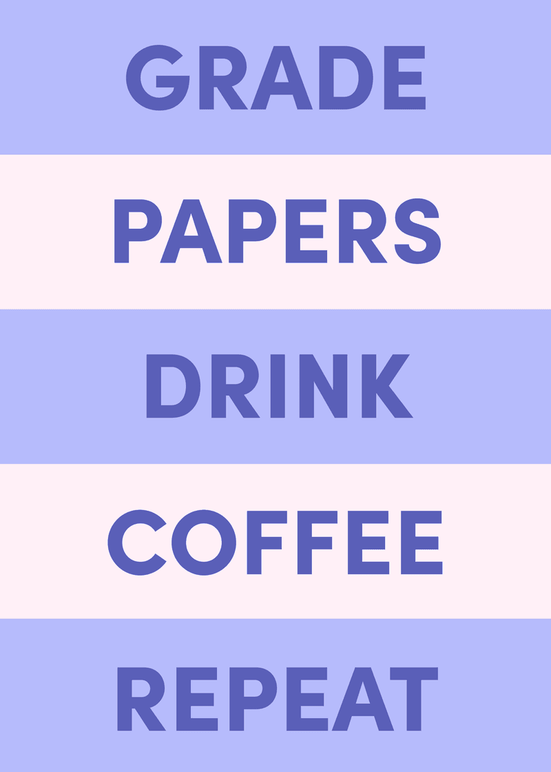 Grade Papers Greeting Card - Image 2